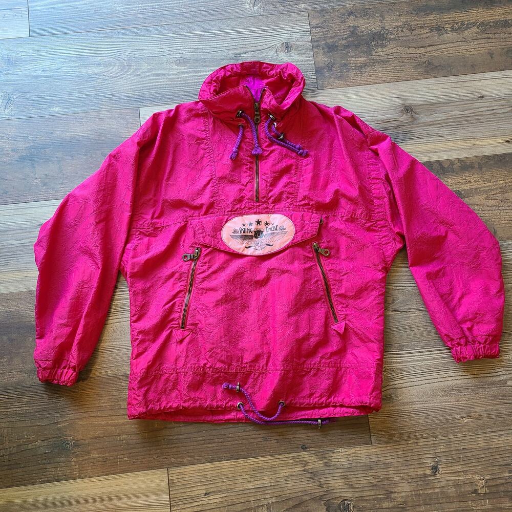 VTG KAELIN Pink Anorak Pullover‎ Jacket Womens 4